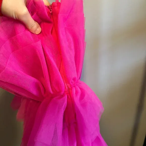 NWT Altar'd State Pink Strapless Mini Tulle Dress! - Picture 4 of 6